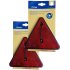 Driehoekige reflector - 2 x - Rood - Gratis gereedschapsetje - 15,5 cm - E4-gekeurd - 2 bevestigingsgaten