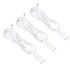 3 x Stroomkabel - LED - Halogeen - Bulb - Aan-Uit - Dimmen - connector - snoerdimmer - 2 m wit