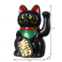 Chinees beeldje zwaaiende kat - geluksbrenger Chinese kat  zwart