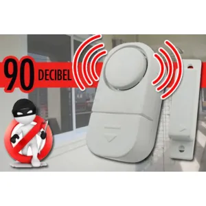 Raam en deur alarm Draadloos op batterij die worden gratis meegeleverd magnetisch met sirene