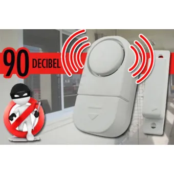 Raam en deur alarm Draadloos op batterij die worden gratis meegeleverd magnetisch met sirene