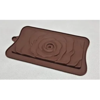 Siliconen mal voor een reep rozenchocolade