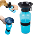 Waterfles 500 ml - Honden fles water - Honden bidon - Honden Drinkfles, Doggybottle, Fles met Drinkbak - Blauw