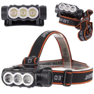 Oplaadbare Hoofdlamp 3x LED Oplaadbare Hoofdlamp 3x LED