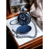 Zakhorloge met ketting mat zwart Quartz