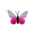 Decoratieve vlinders, roze set van 12