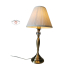 Tafellamp vintage nachtlamp kristal schemerlamp tafellampje stoffen kap goud