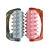 Massageroller 2-kleuren - 1 voor HAAR - 1 voor HEM - 18,5 x 9cm - Nu met extra handroller