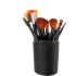 Make-up Kwastenset met Opbergkoker Zwart Set van 12 Professional 