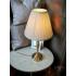 Tafellamp vintage nachtlamp kristal schemerlamp tafellampje stoffen kap goud