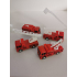 Mini Vier Pull Back Auto Ladder Brandbestrijding Speelgoed Auto Model Vier-Delige Set