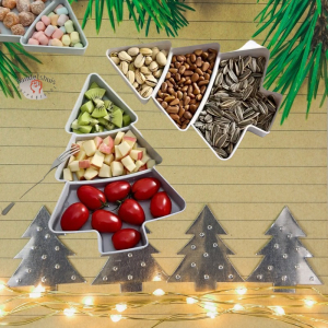 kerstboomvormige snackschaal