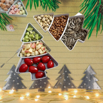 kerstboomvormige snackschaal