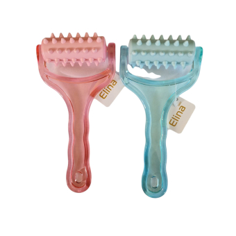 Massageroller 2-kleuren - 1 voor HAAR - 1 voor HEM - 18,5 x 9cm - Nu met extra handroller