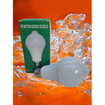 Motion Sensor Light Lamp normale fitting 12W Witte E27 lamp