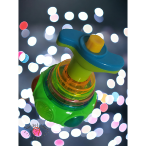 Grappige LED Light-Up Flash UFO Spinning Top tol Muziek Gyro cadeau voor Kid