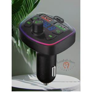 Auto Fm-zender Pd 18W Fast Charger Kleurrijke Ambient Auto Fm-zender Pd 18W Fast Charger Kleurrijke Ambient