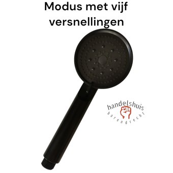 water besparende douchekop zwart