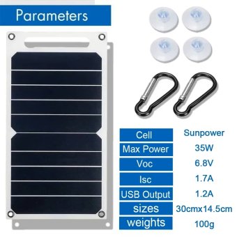 35W Sunpower - Draagbaar - Zonnepaneel - 5V - USB - Veilig - Oplader - Telefoon - Powerbank - Outdoor - Camping