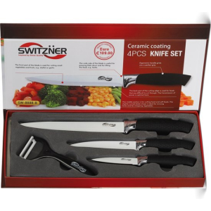 Switzner Messenset - 4 delig - anti-slip handgreep - cadeau-doos