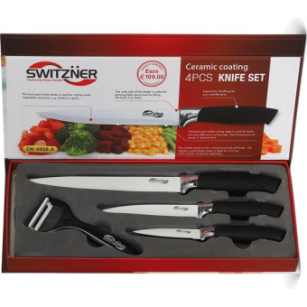 Switzner Messenset - 4 delig - anti-slip handgreep - cadeau-doos