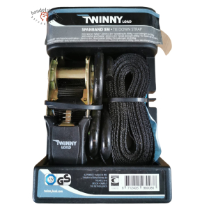 Twinny Load Spanband Met Ratel 5 Meter Zwart Twinny Load Spanband Met Ratel 5 Meter Zwart