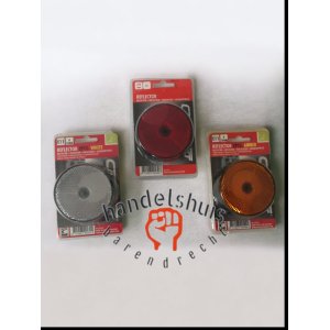 Reflector oranje, wit, rood 70 mm Reflector oranje, wit, rood 70 mm