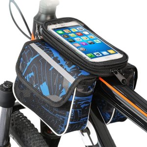 Fietstas Fietsframe Voorbuis Tas Mountainbike Tweezijdige Telefoonhouder Zadeltas Stuur