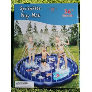 Waterspeelmat sprinkler blauw en roze 170 cm