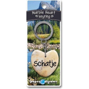 Sleutelhanger Schatje marble heart Sleutelhanger Schatje marble heart