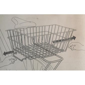 Fietsmand met bagage drager klemmen B X D X H 39 X 31 X 17