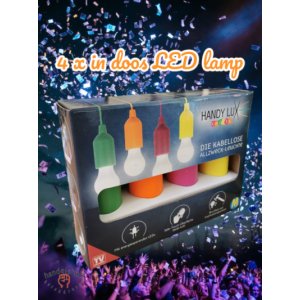 Verlichting Handy Lux Colors 4 x in doos LED lamp - Feestverlichting - Binnen EN Buiten Verlichting Handy Lux Colors 4 x in doos LED lamp - Feestverlichting - Binnen EN Buiten