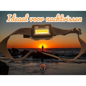 Hoofdlamp LED 2 lichtmodi verstelbaar 5x4cm Hoofdlamp LED 2 lichtmodi verstelbaar 5x4cm