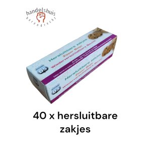 Hersluitbare zakjes met de rode strip Hersluitbare zakjes met de rode strip