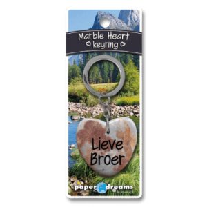 Sleutelhanger Lieve broer Marble Heart Sleutelhanger Lieve broer Marble Heart