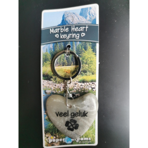 Sleutelhanger Veel geluk Marble Heart Sleutelhanger Veel geluk Marble Heart