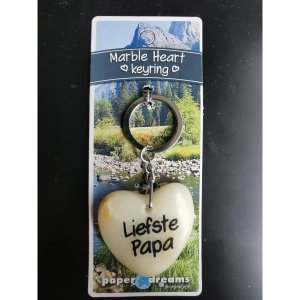 Sleutelhanger Marble Heart Liefste Papa Sleutelhanger Marble Heart Liefste Papa