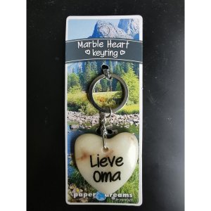 Sleutelhanger Lieve Oma Marble Heart Sleutelhanger Lieve Oma Marble Heart
