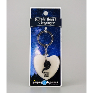 Sleutelhanger Maagd marble heart Sleutelhanger Maagd marble heart