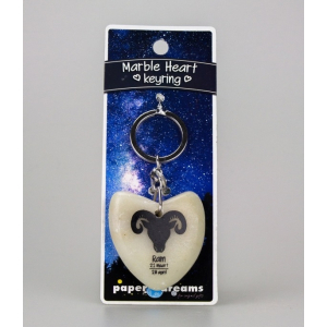 Sleutelhanger Ram marble heart Sleutelhanger Ram marble heart