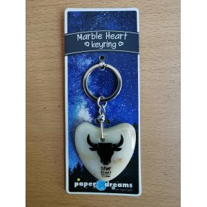 Sleutelhanger Stier Marble Heart Sleutelhanger Stier Marble Heart