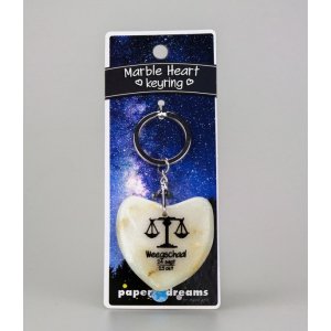 Sleutelhanger Weegschaal Marble Heart keyring van paper dreams Sleutelhanger Weegschaal Marble Heart keyring van paper dreams