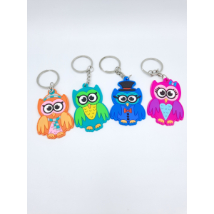 Sleutelhanger Uil Junior 3,5 Cm Rubber Sleutelhanger Uil Junior 3,5 Cm Rubber
