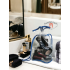 Make-up/toilet tasje transparant met blauw  2x