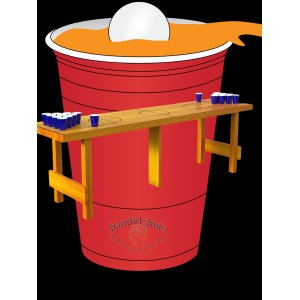 Bier Pong ballen Pak van 48 en 25 blauwe bekers en 25 rode beker set van 98