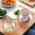 Voedselcontainer Knoflook/ui container, plastic set van 2 kommen 