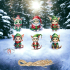 kerstkatten ornamenten 6 stuks