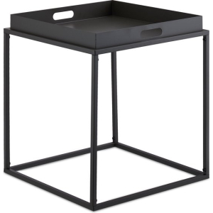 Bijzettafel dienblad dienbladtafel antraciet salontafel haltafeltje Metaal Antracietgrijs met geringe beschadiging Bijzettafel dienblad dienbladtafel antraciet salontafel haltafeltje Metaal Antracietgrijs met geringe beschadiging