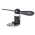 Ventilator Smartphone met OTG USB / Micro-USB Wit / Zwart Compact Draagbaar Lichtgewicht Klein