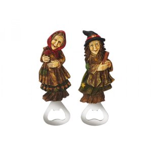 Heks van Poly met flesopener, 13 cm Magnetisch Heks van Poly met flesopener, 13 cm Magnetisch